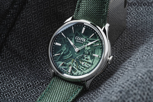 日本にただ1本、Czapek × Fratello Promenade Transparencies “Viridian Green”